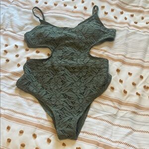 Women’s Olive Green Lace One Piece